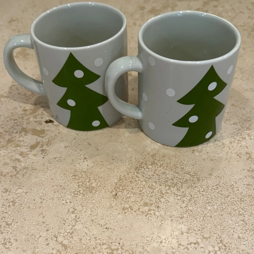 Crate&Barrel Snowman Mugs - White and Red Joan Anderson 3”. Mugs